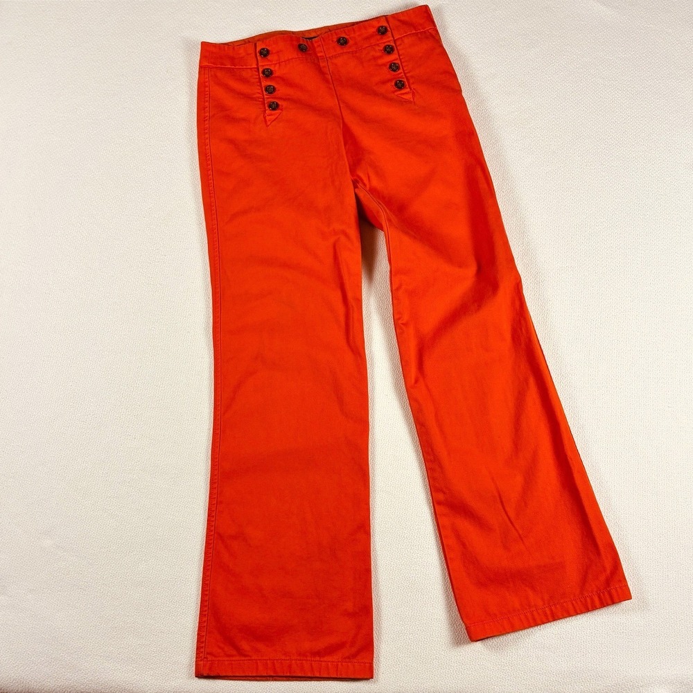 J.Crew Sailor Pants Orange Nautical Preppy Coastal Retro Alt 4